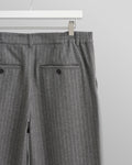wax london men's Malham - Charcoal Grey Pinstripe Wool Trousers