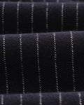 wax london men's Malham - Navy Pinstripe Wool Trousers