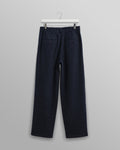 wax london men's Malham - Navy Pinstripe Wool Trousers