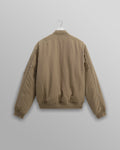 wax london men's Malvern - Washed Khaki Nylon Bomber Jacket