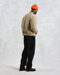 wax london men's Malvern - Washed Khaki Nylon Bomber Jacket