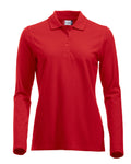 Clique Marion Ladies Long Sleeve Polo Shirt Medium Weight. 11 Colours. XS-2XL. - Polo Shirt - Logo Free Clothing
