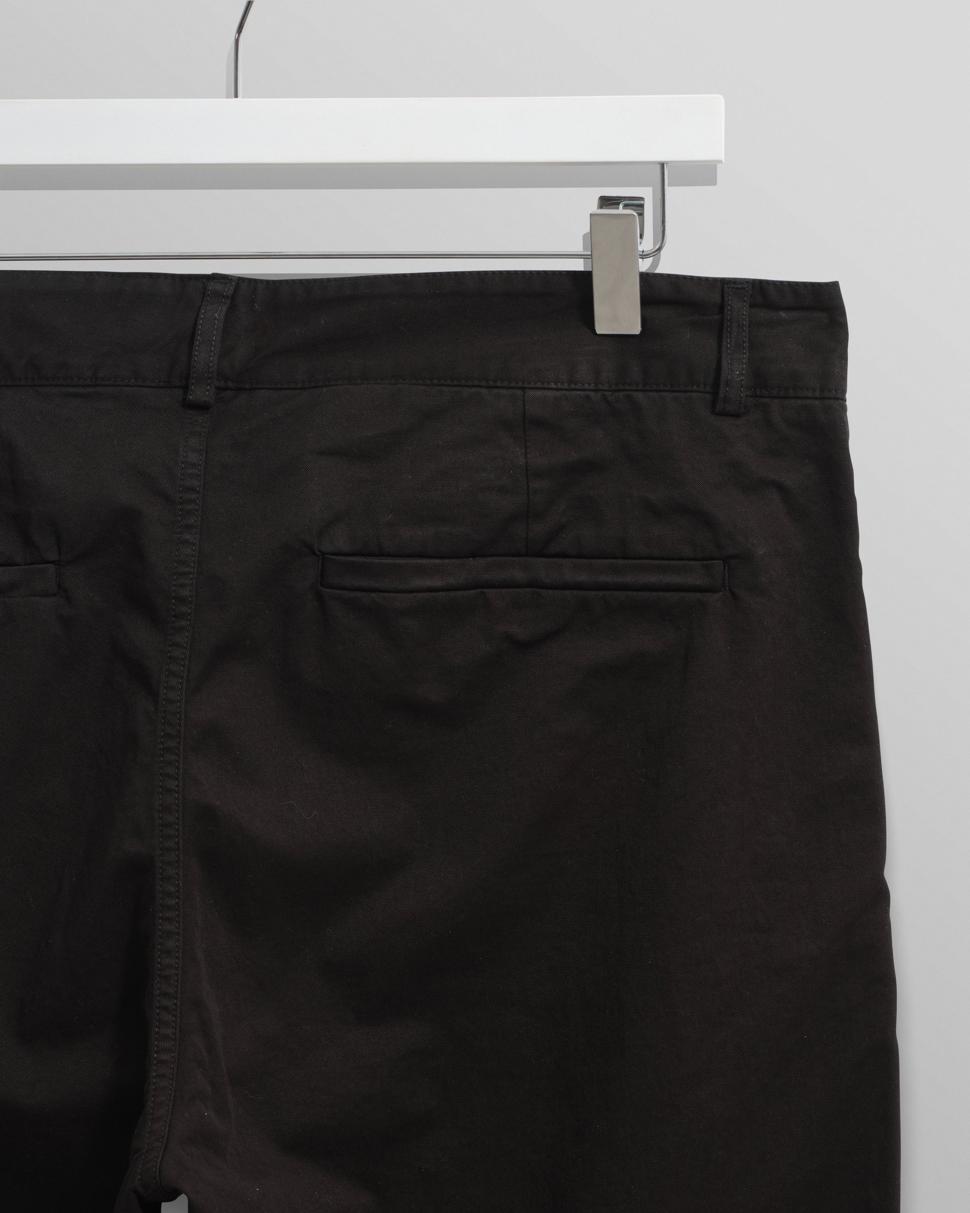wax london men's Marwood Trousers Black Cotton Twill