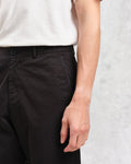 wax london men's Marwood Trousers Black Cotton Twill