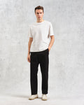 wax london men's Marwood Trousers Black Cotton Twill
