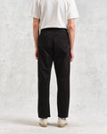wax london men's Marwood Trousers Black Cotton Twill