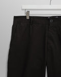 wax london men's Marwood Trousers Black Cotton Twill