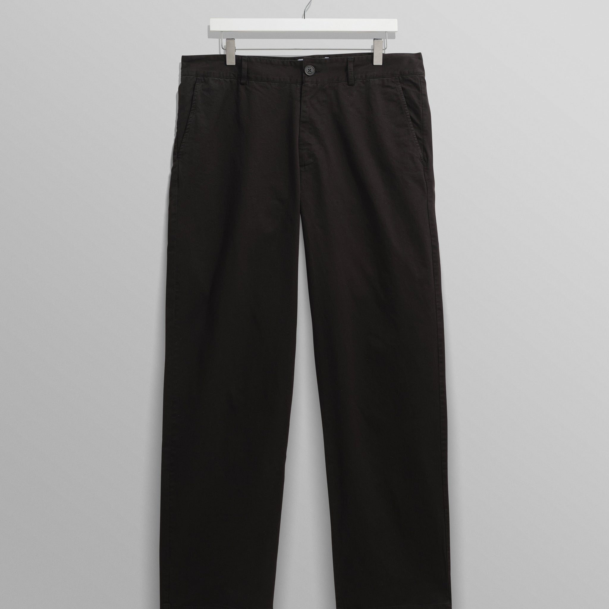 wax london men's Marwood Trousers Black Cotton Twill
