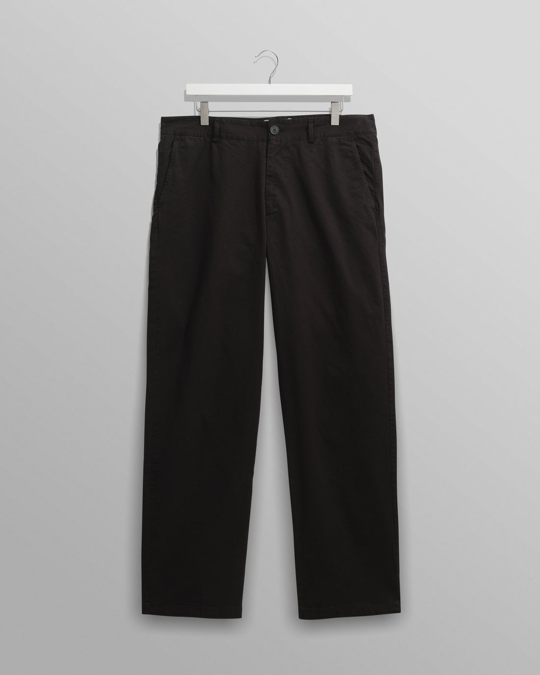 wax london men's Marwood Trousers Black Cotton Twill