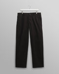 wax london men's Marwood Trousers Black Cotton Twill