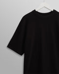 wax london men's Milton - Black Organic Compact Cotton T-Shirt