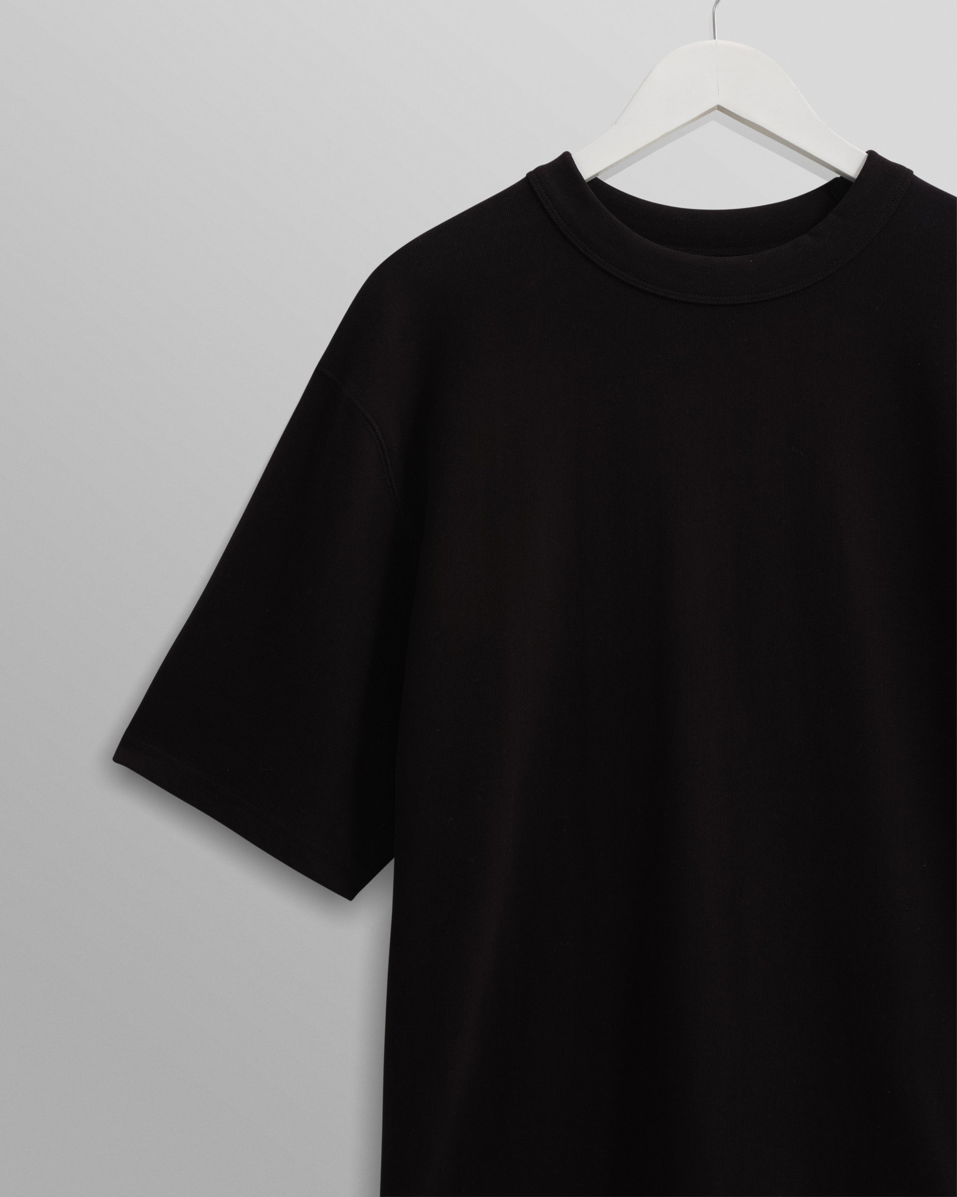 wax london men's Milton - Black Organic Compact Cotton T-Shirt