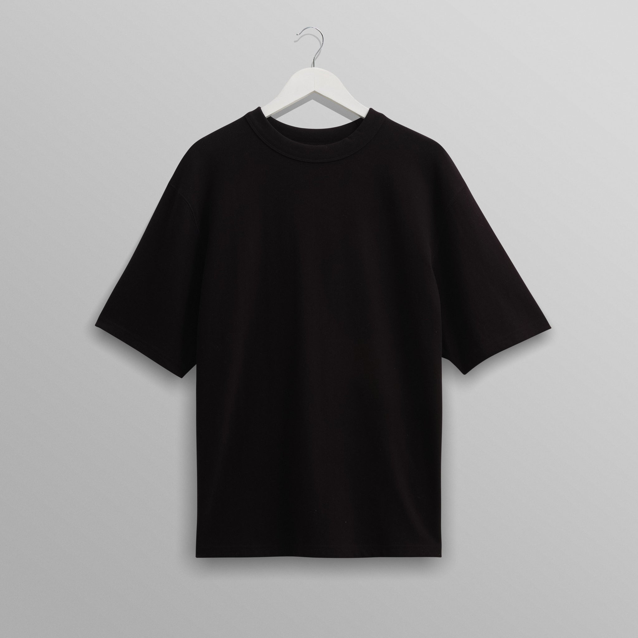 wax london men's Milton - Black Organic Compact Cotton T-Shirt