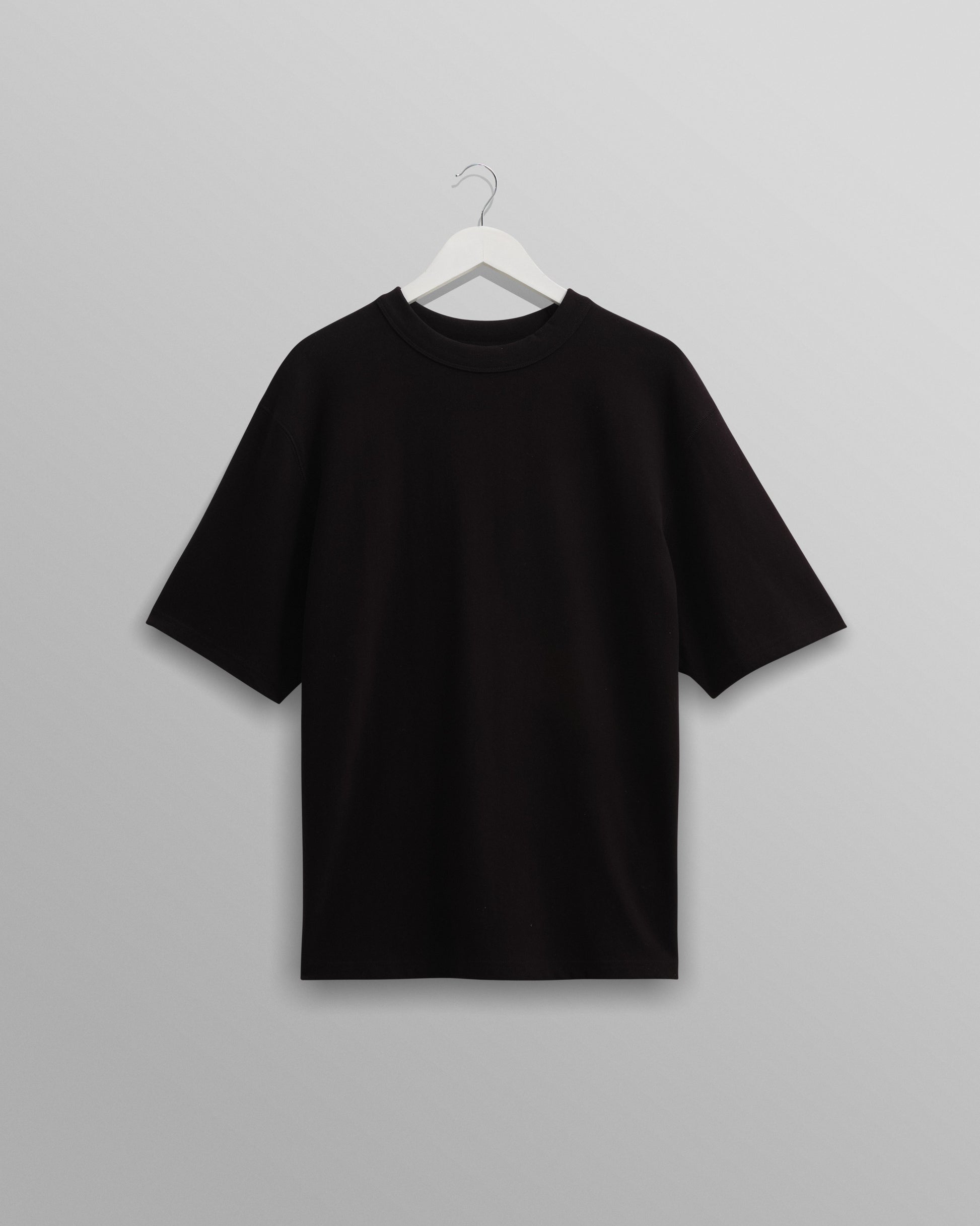 wax london men's Milton - Black Organic Compact Cotton T-Shirt