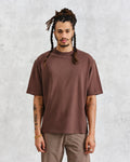 wax london men's Milton - Brown Emerised Organic Cotton T-Shirt