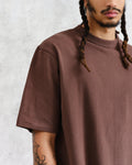 wax london men's Milton - Brown Emerised Organic Cotton T-Shirt