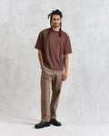 wax london men's Milton - Brown Emerised Organic Cotton T-Shirt