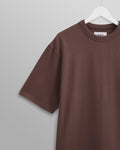 wax london men's Milton - Brown Emerised Organic Cotton T-Shirt