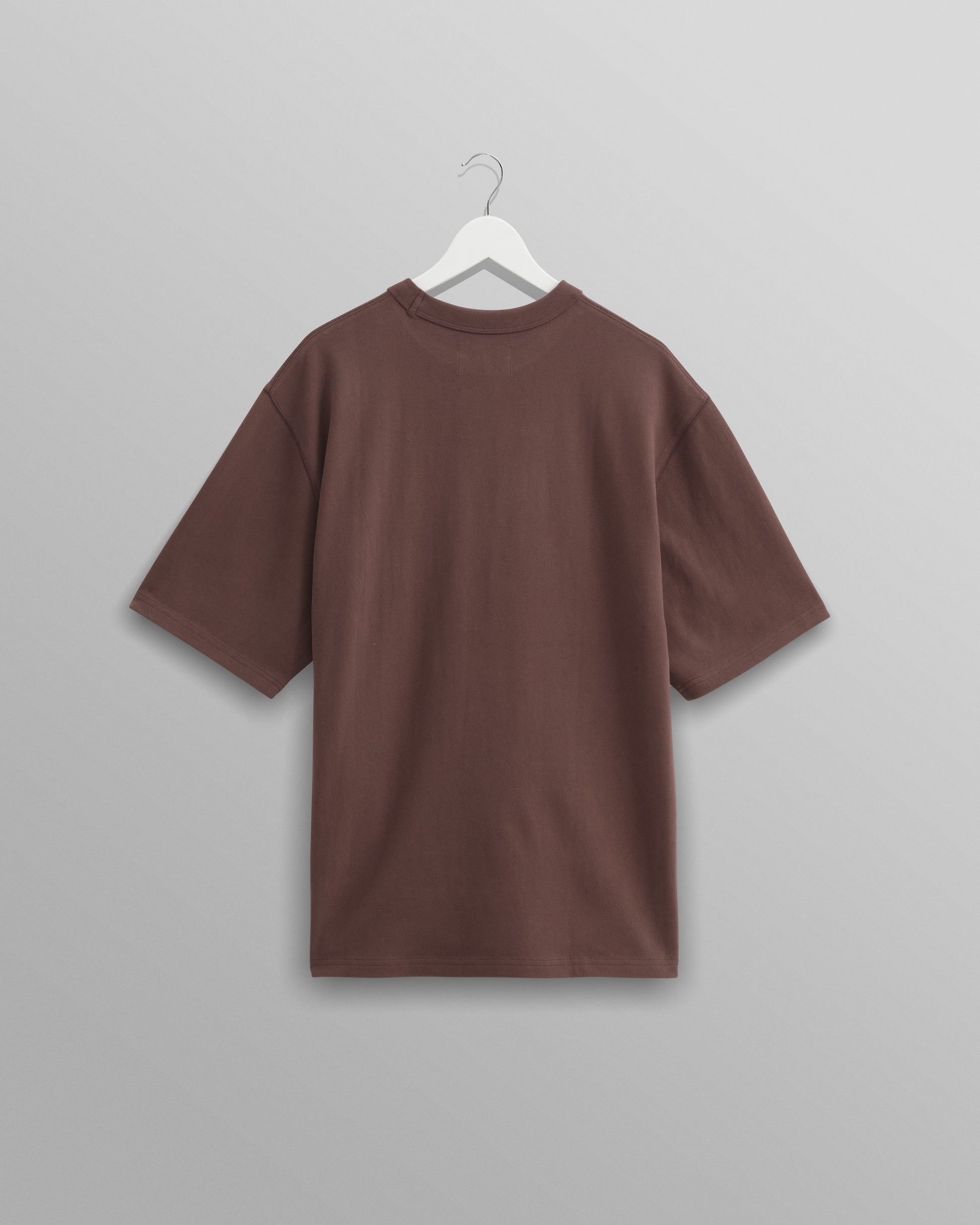 wax london men's Milton - Brown Emerised Organic Cotton T-Shirt