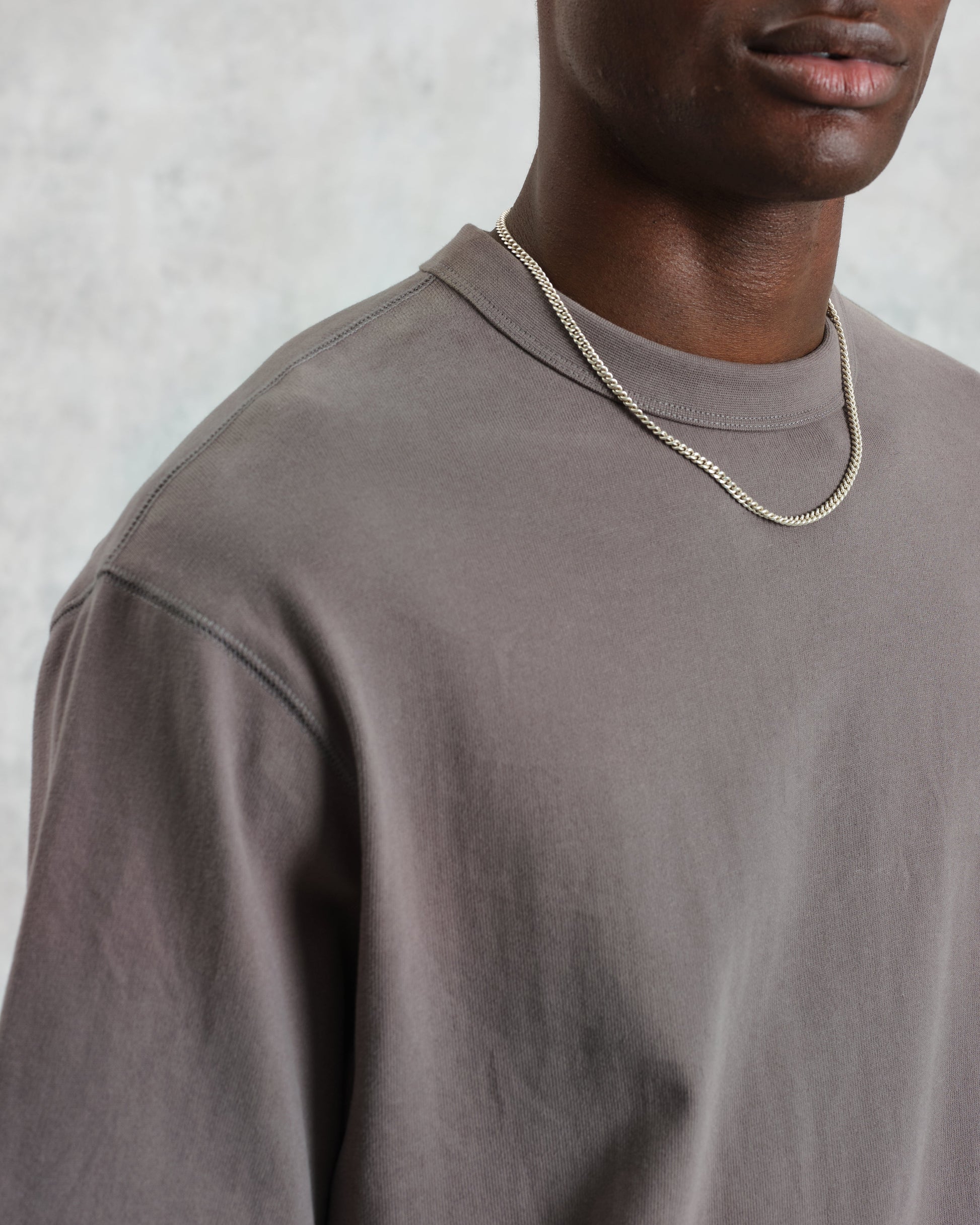 wax london men's Milton - Dark Grey Emerised Organic Cotton T-Shirt