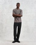 wax london men's Milton - Dark Grey Emerised Organic Cotton T-Shirt
