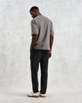 wax london men's Milton - Dark Grey Emerised Organic Cotton T-Shirt