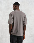 wax london men's Milton - Dark Grey Emerised Organic Cotton T-Shirt
