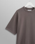 wax london men's Milton - Dark Grey Emerised Organic Cotton T-Shirt