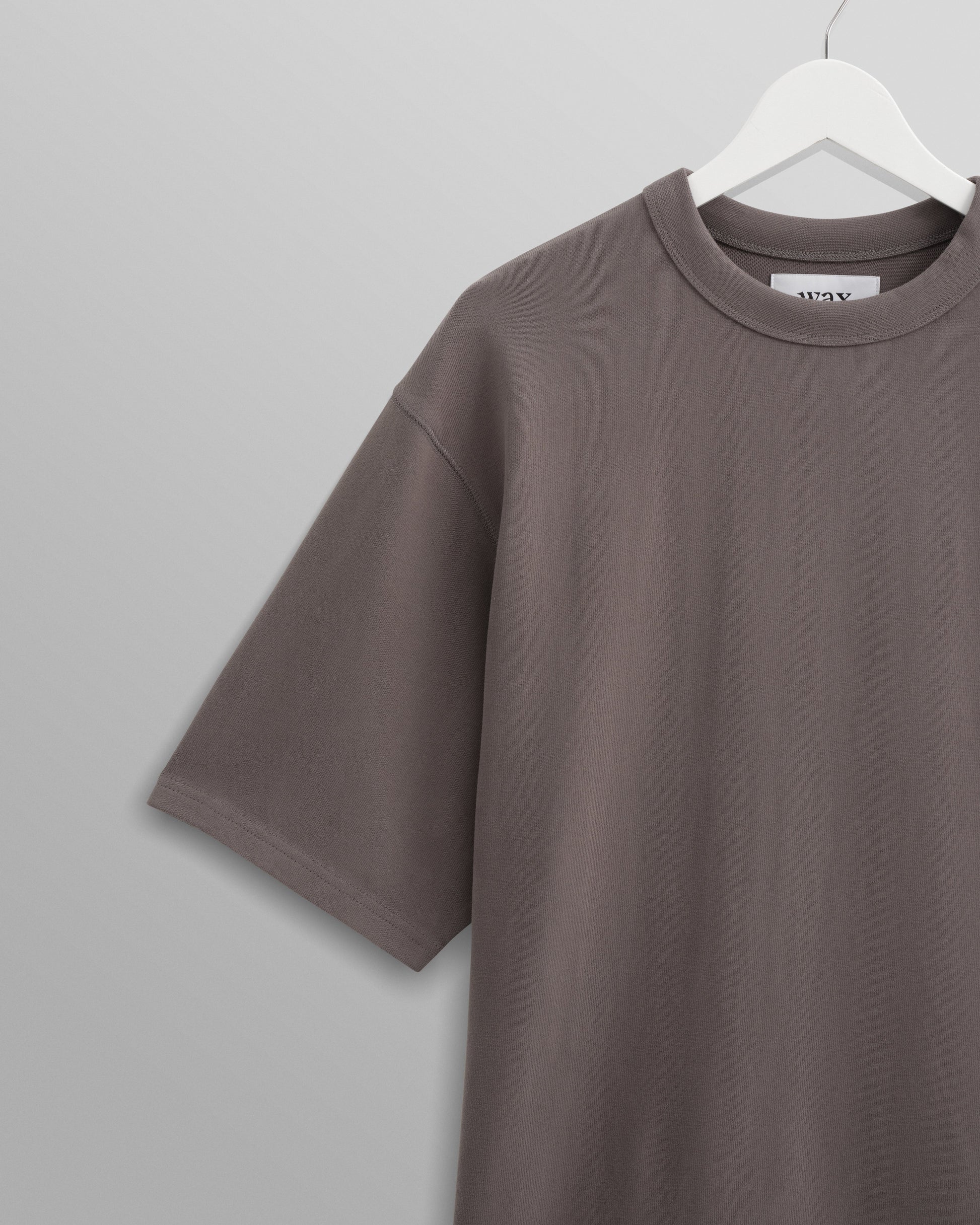 wax london men's Milton - Dark Grey Emerised Organic Cotton T-Shirt