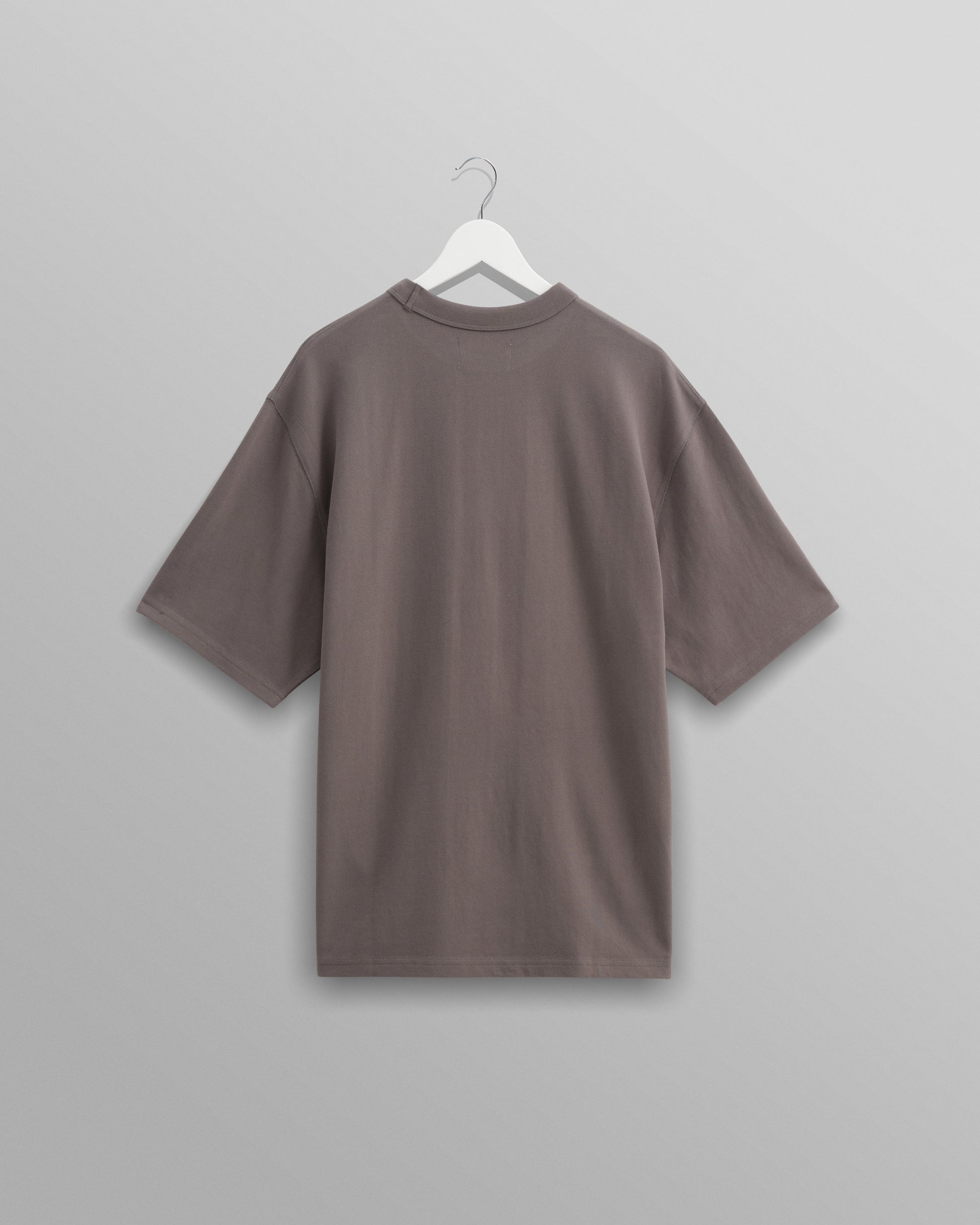 wax london men's Milton - Dark Grey Emerised Organic Cotton T-Shirt