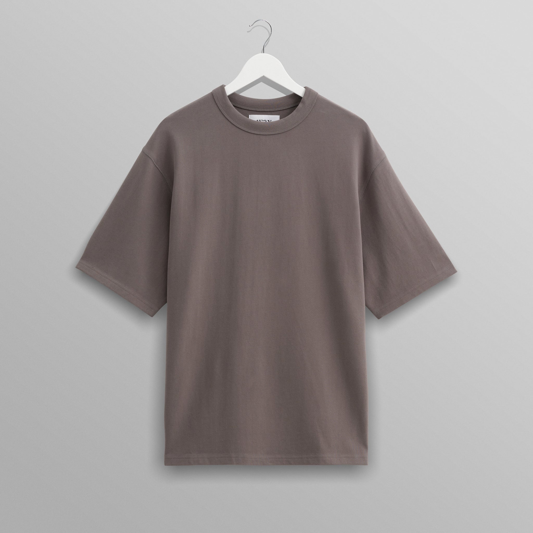 wax london men's Milton - Dark Grey Emerised Organic Cotton T-Shirt
