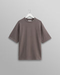wax london men's Milton - Dark Grey Emerised Organic Cotton T-Shirt