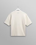 wax london men's Milton - Ecru Organic Waffle Cotton T-Shirt