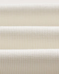 wax london men's Milton - Ecru Organic Waffle Cotton T-Shirt