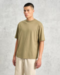 wax london men's Milton - Khaki Green Organic Compact Cotton T-Shirt