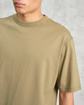 wax london men's Milton - Khaki Green Organic Compact Cotton T-Shirt