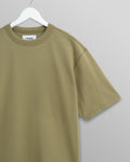 wax london men's Milton - Khaki Green Organic Compact Cotton T-Shirt