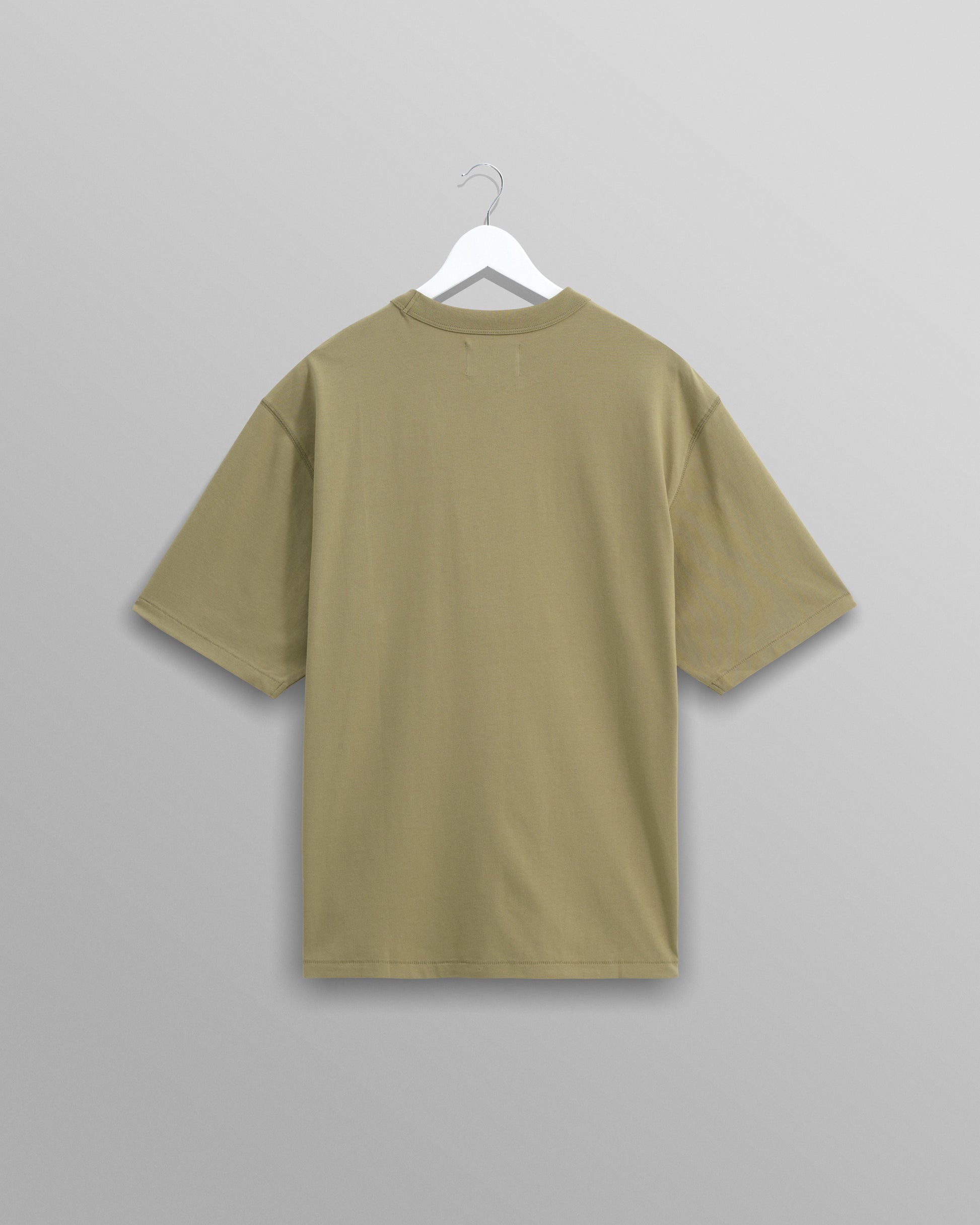 wax london men's Milton - Khaki Green Organic Compact Cotton T-Shirt