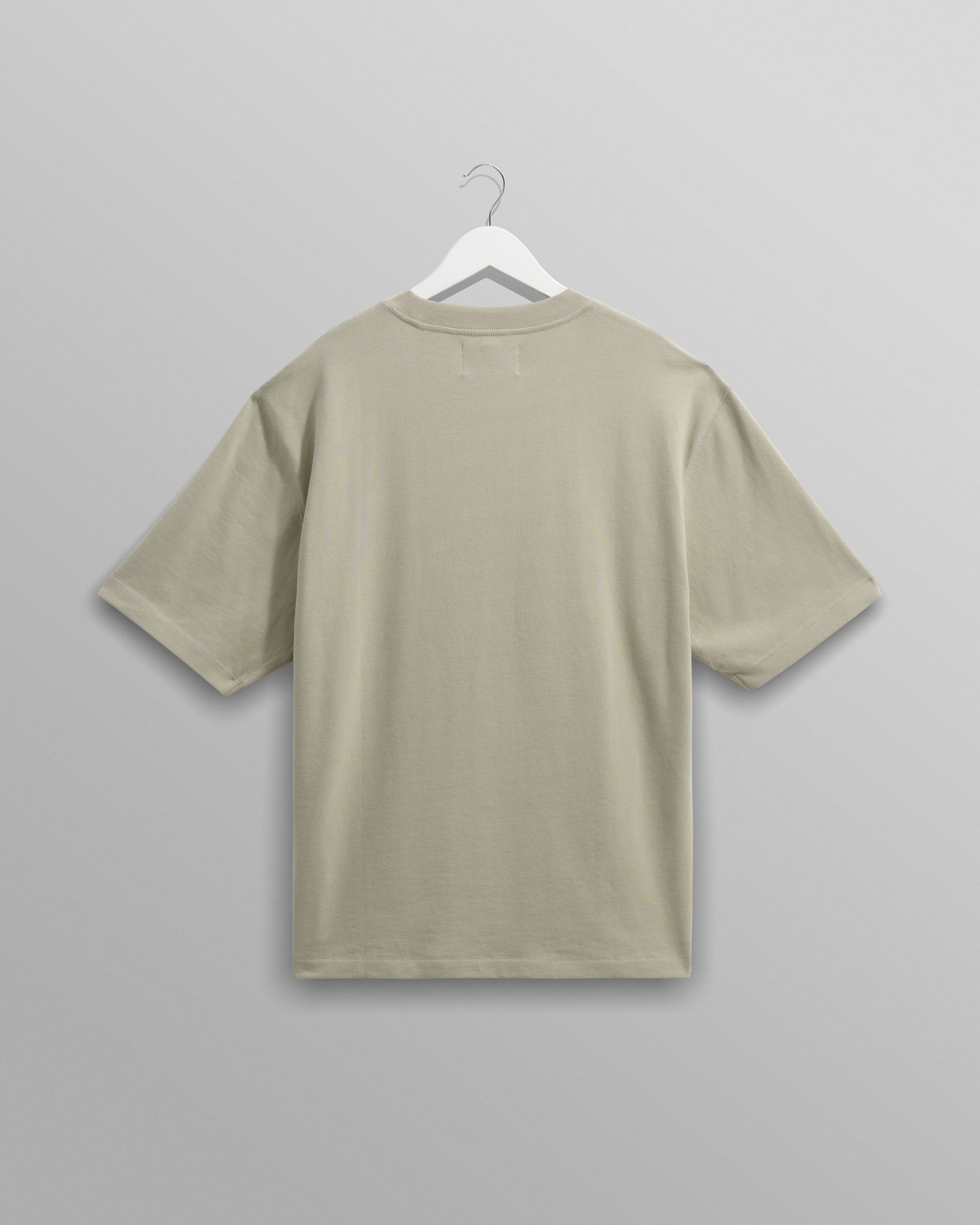 wax london men's Milton - Light Sage Organic Emorised Cotton T-Shirt