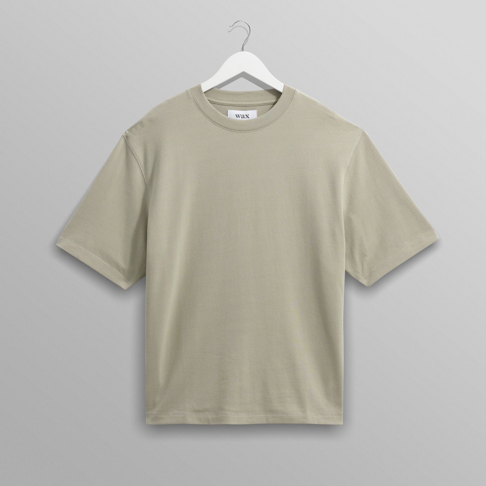 wax london men's Milton - Light Sage Organic Emorised Cotton T-Shirt
