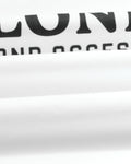 wax london men's Milton - White Stacked Text Graphic Organic Cotton T-Shirt