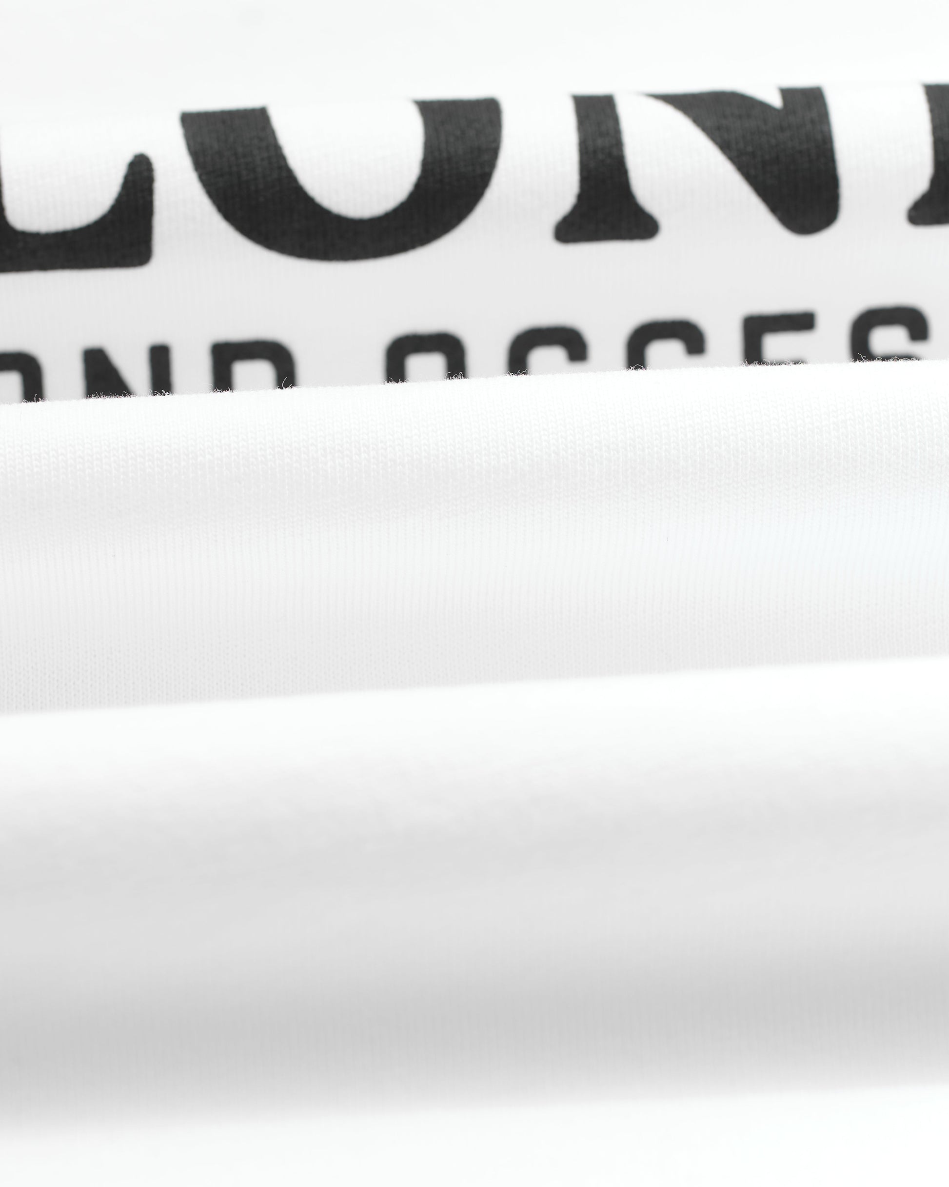 wax london men's Milton - White Stacked Text Graphic Organic Cotton T-Shirt