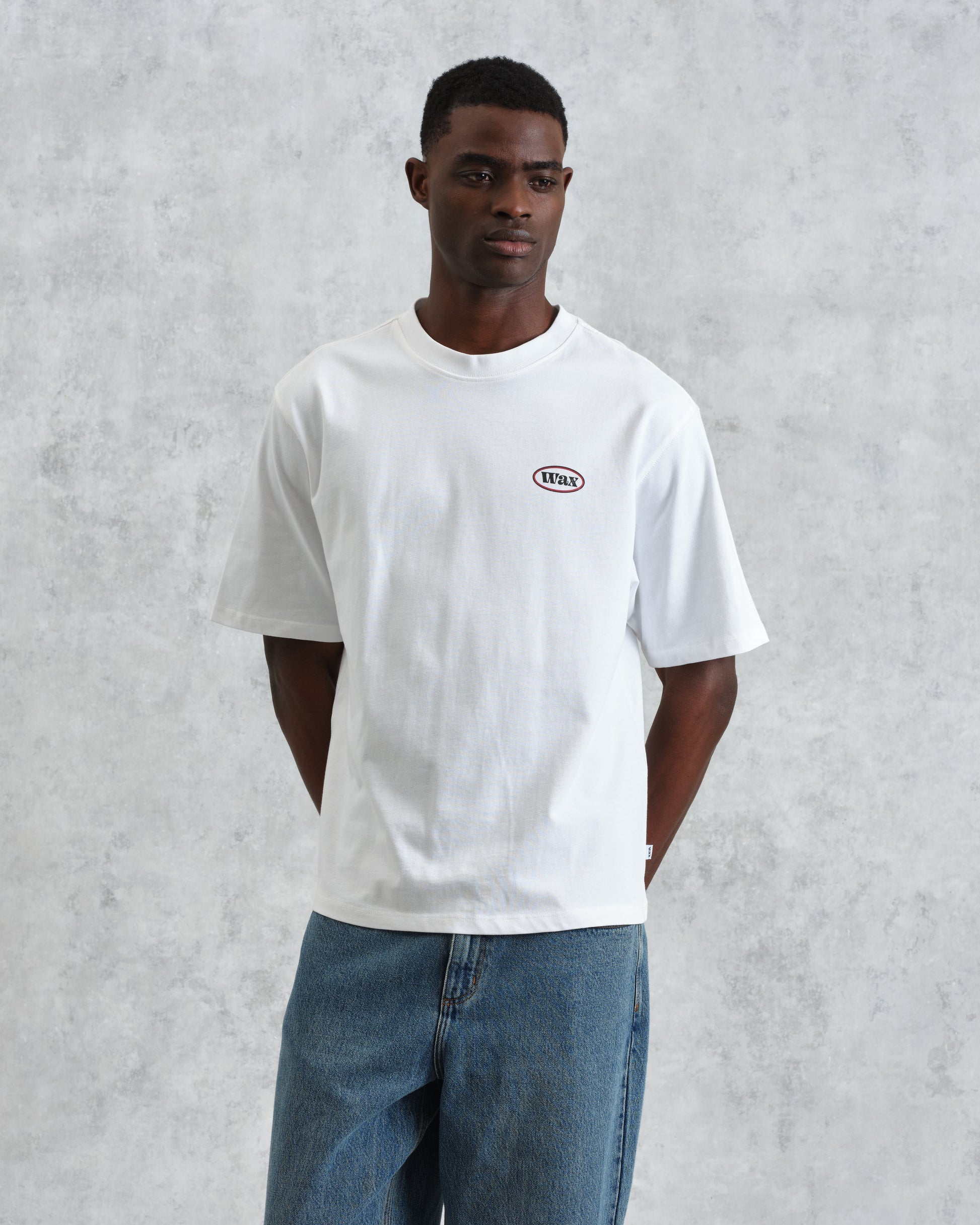 wax london men's Milton - White Getaway Graphic Cotton T-Shirt