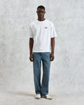 wax london men's Milton - White Getaway Graphic Cotton T-Shirt
