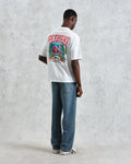 wax london men's Milton - White Getaway Graphic Cotton T-Shirt