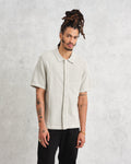 wax london men's Minori Shirt Grey Milano Stitch
