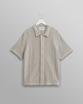 wax london men's Minori Shirt Grey Milano Stitch