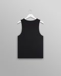 wax london men's Montague - Black Ribbed Organic Cotton Vest