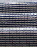 wax london men's Montague - Blue And Ecru Striped Ribbed Organic Cotton Vest