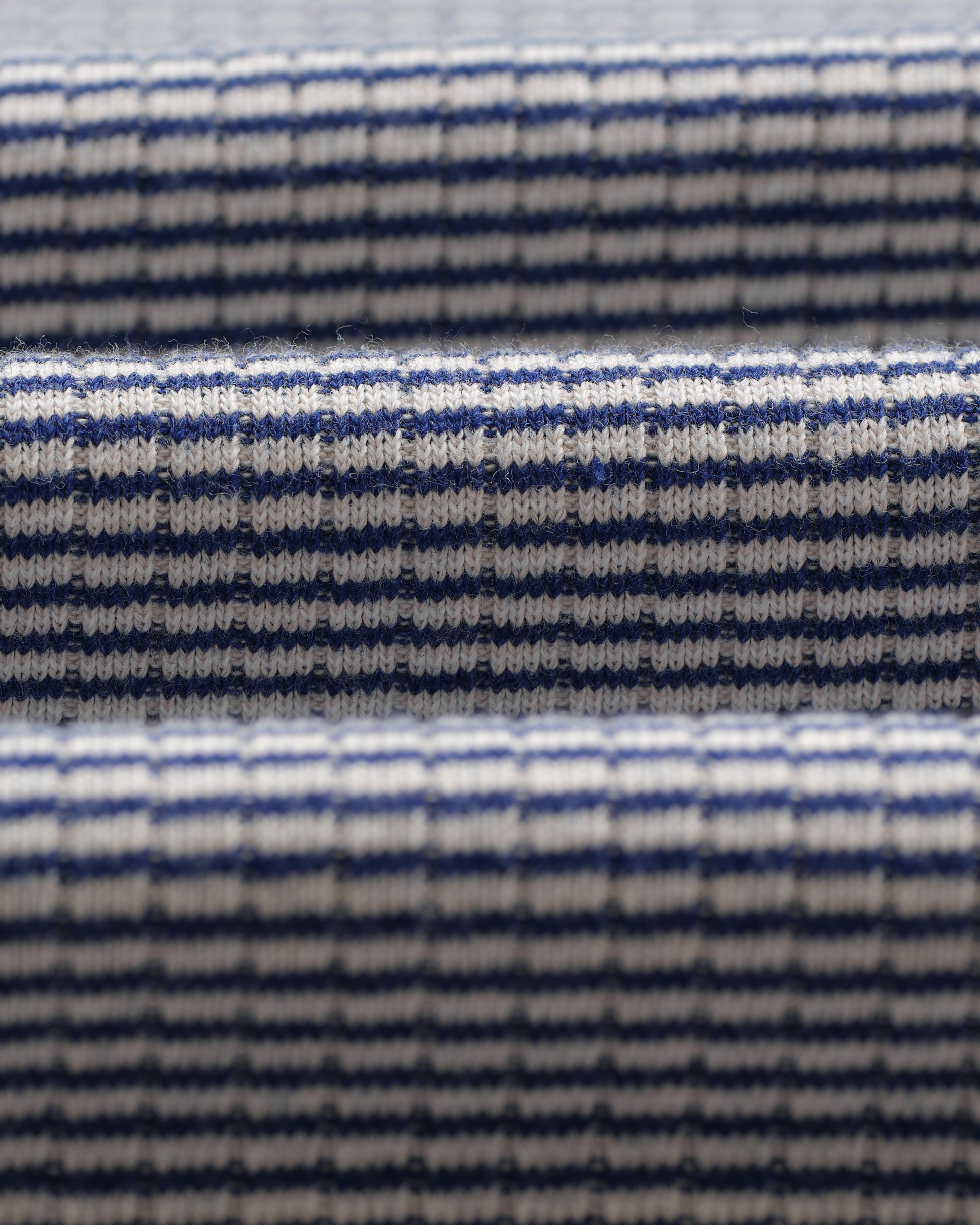 wax london men's Montague - Blue And Ecru Striped Ribbed Organic Cotton Vest
